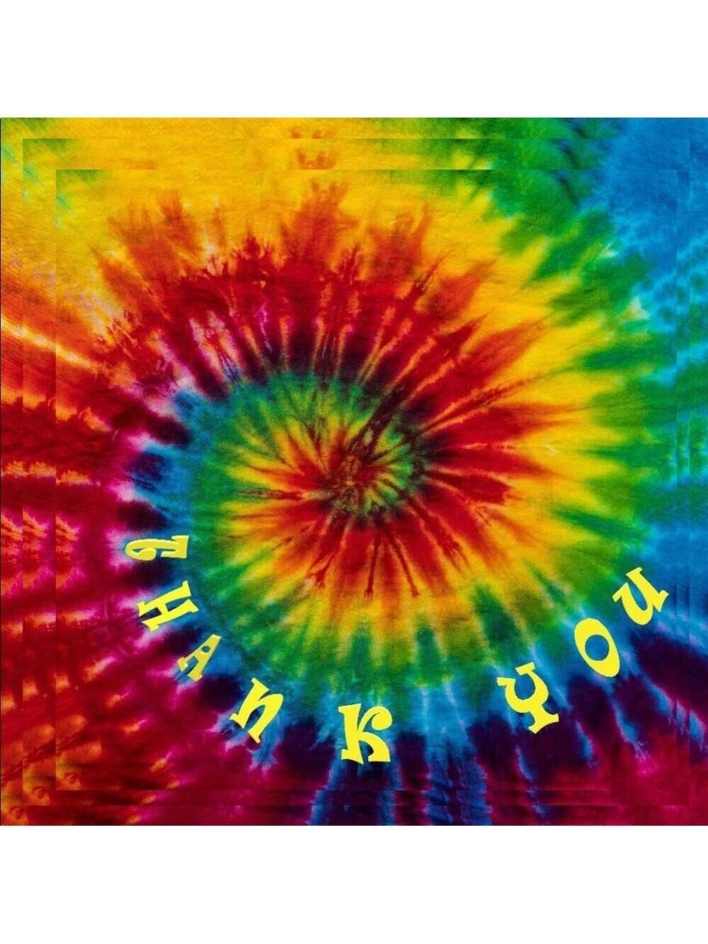 100 (2x2 Inch) Square Stickers, Tie Dye Hippie, Peace Love High Gloss, Thank You - Picture 2 of 2